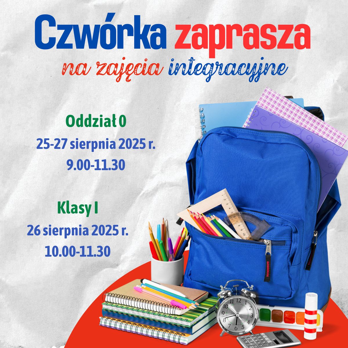 informacja o zajęciach integracyjnych