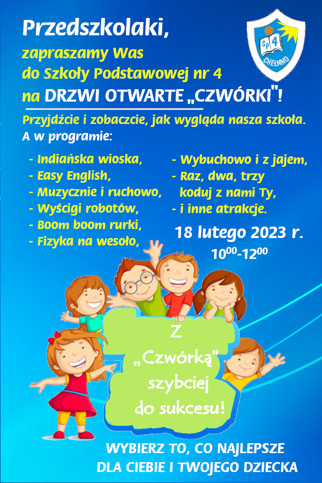 Plakat Drzwi Otwarte Czwórki